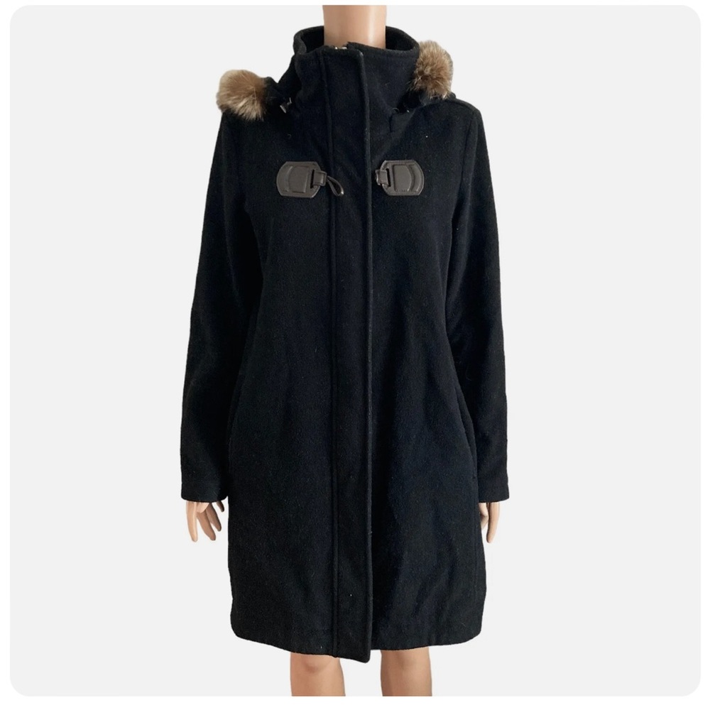Large Pendleton St. Marie Weatherproof Wool Coat w Raccoon Fur Detachable Hood